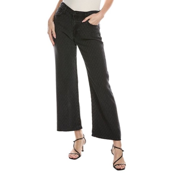 Hudson Jeans Rosalie Pants in Back in Black NWT Checkered Square Texture 27 - Picture 1 of 9